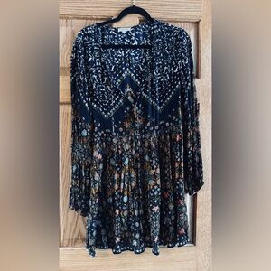 Patrons of Peace Navy Floral Dress